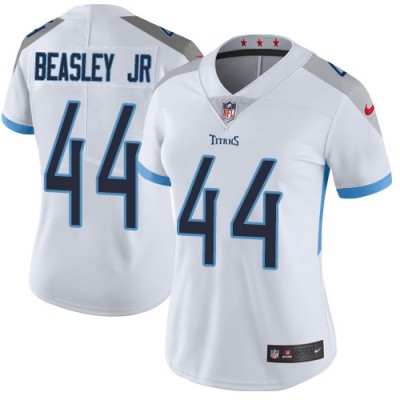 Nike Tennessee Titans #44 Vic Beasley Jr White Women's Stitched NFL Vapor Untouchable Limited Jersey
